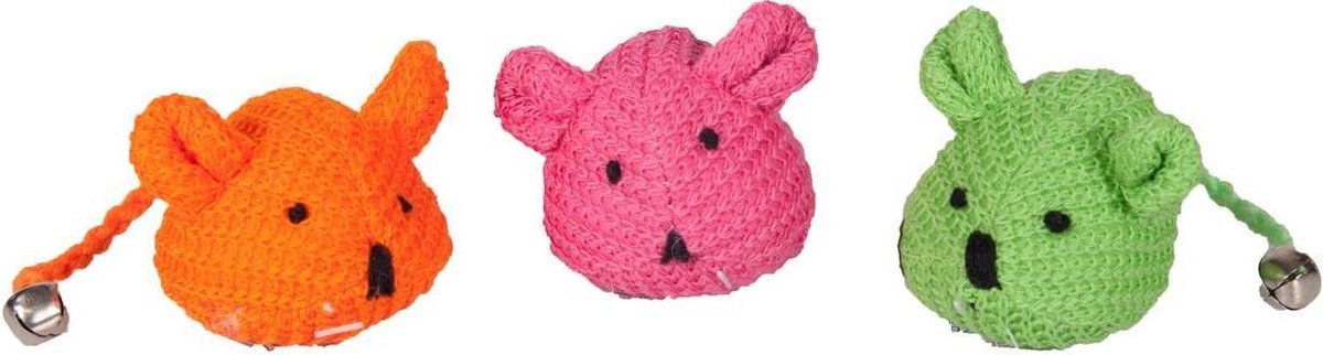 Cat toy wool mouse 6 cm