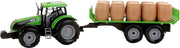 Tractor met aanhanger - 43 cm - Frictie - Groen
