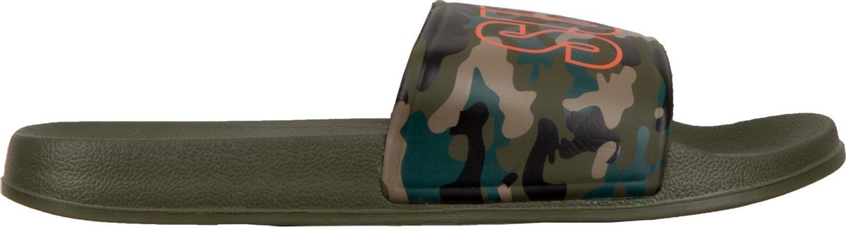 Sundek Slippers - Maat 44 - Mannen - Army groen/ Oranje