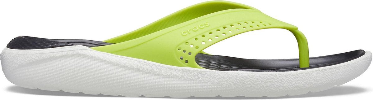 Crocs Slippers - Maat 45 - Unisex - limegroen/zwart/wit 45-46