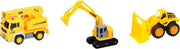 Gearbox speelgoedtruck set – Graafmachine – Bulldozer - Hijskraan