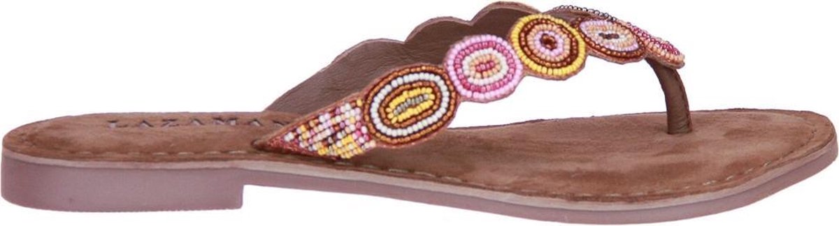 Lazamani Slippers taupe - Maat 38