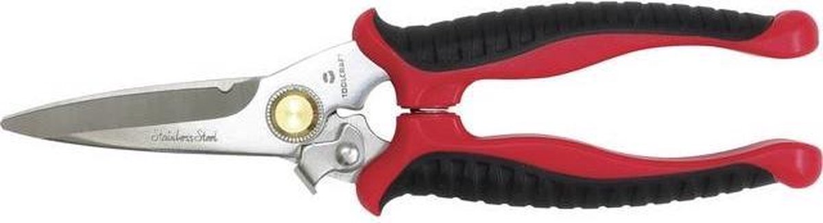 Toolcraft TO-6541344 buro- & knutselschaar Rechte knip Zwart