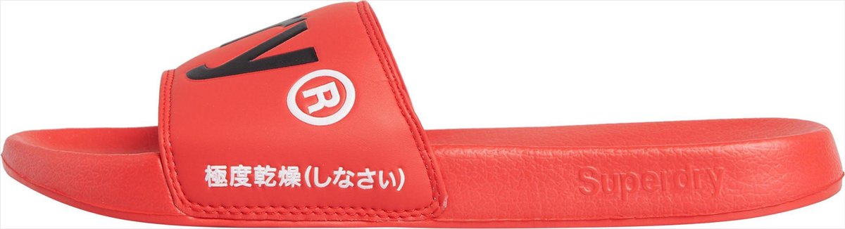 Superdry Classic Superdry Pool Slide Heren Slippers - Apple Red - Maat 42/43