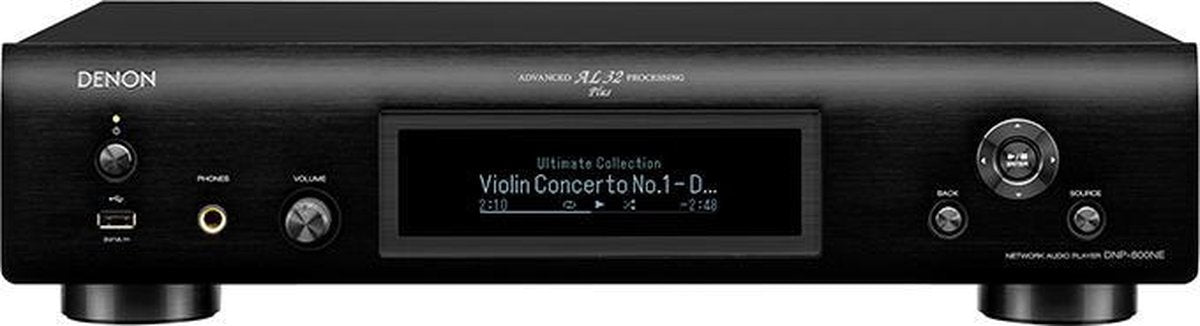 Denon DNP-800NE Audio Streamer - Netwerkaudiospeler met Wi-Fi en Bluetooth - Zwart