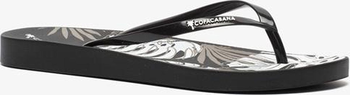 Copacabana vegan dames teenslippers - Zwart - Maat 38