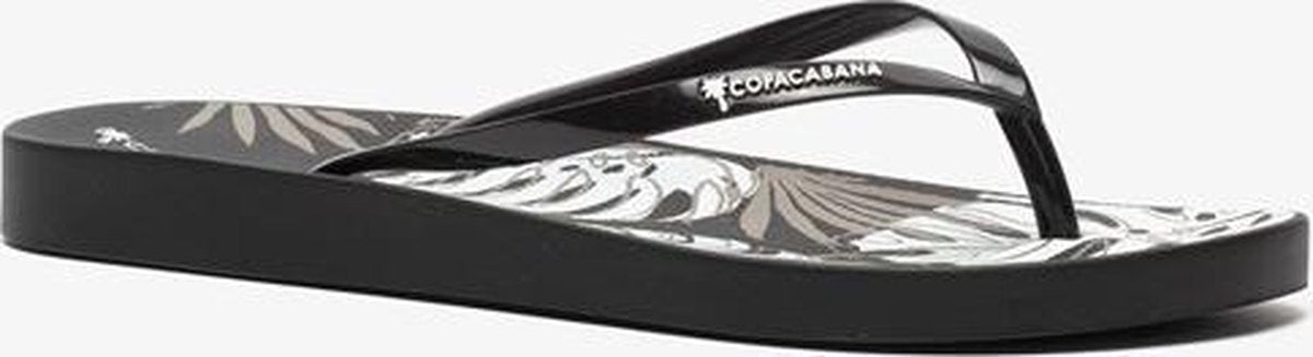 Copacabana vegan dames teenslippers - Zwart - Maat 39