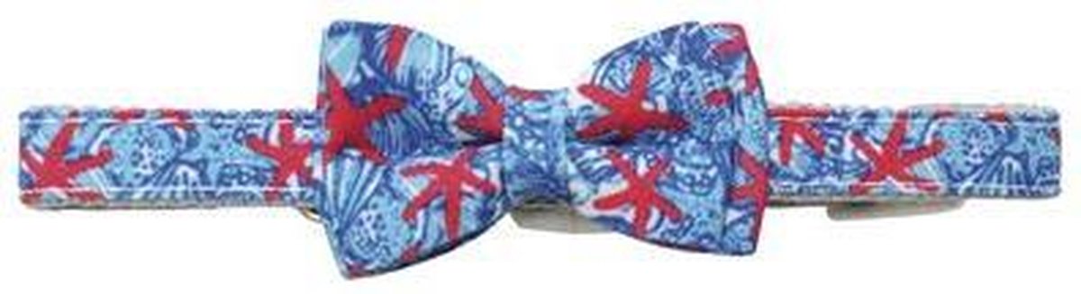 Croci halsband hond reef print blauw / rood