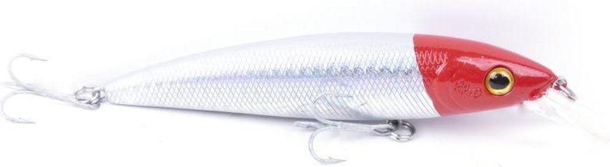 Viper Minnow LC - Plug - Red Head - 12cm - Zilver