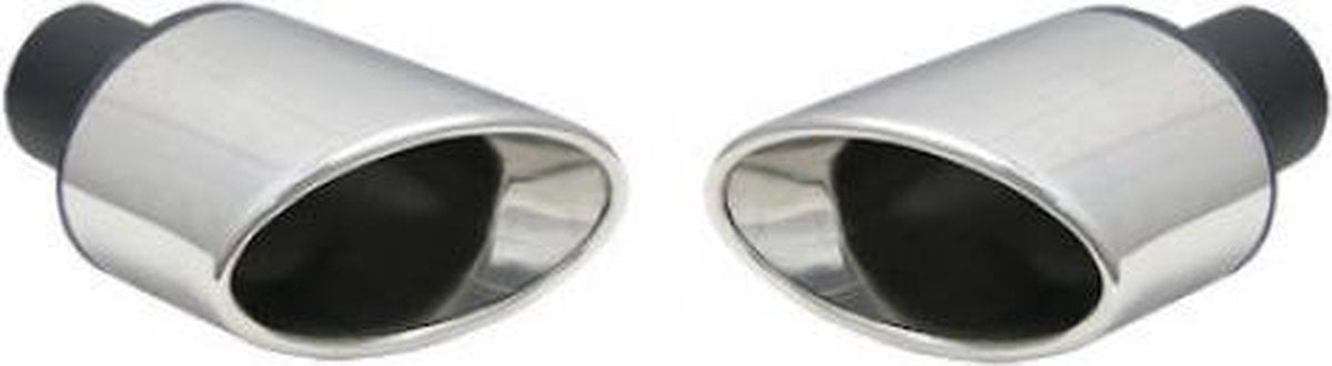 Uitlaatsierstuk set RVS Ovaal - Passend 45-57mm