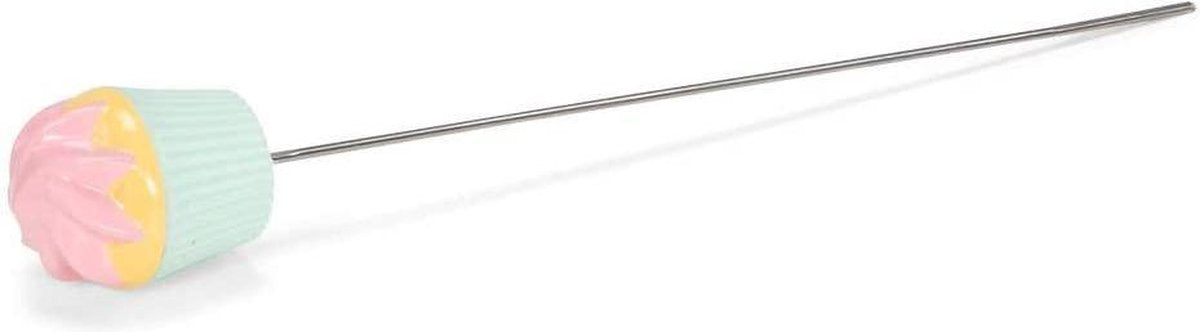 Medina Caketester 14 Cm Staal Zilver/Roze/Groen