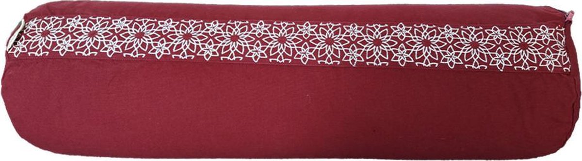 Samarali bolster (Rood) - ethisch geproduceerd van 100% biologisch katoen (GOTS gecertificeerd)|2lagen | 20 x 20 x 66 cm |Verkrijgbaar in 6 natuurlijke kleuren