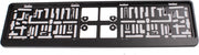 AutoStyle Kunststof kentekenplaathouder 'Click' 52x11cm Zilver