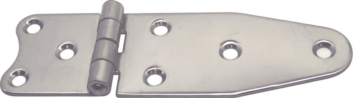 Staartscharnier model B - 129x40x2 - Rvs 304 - Knoop boven
