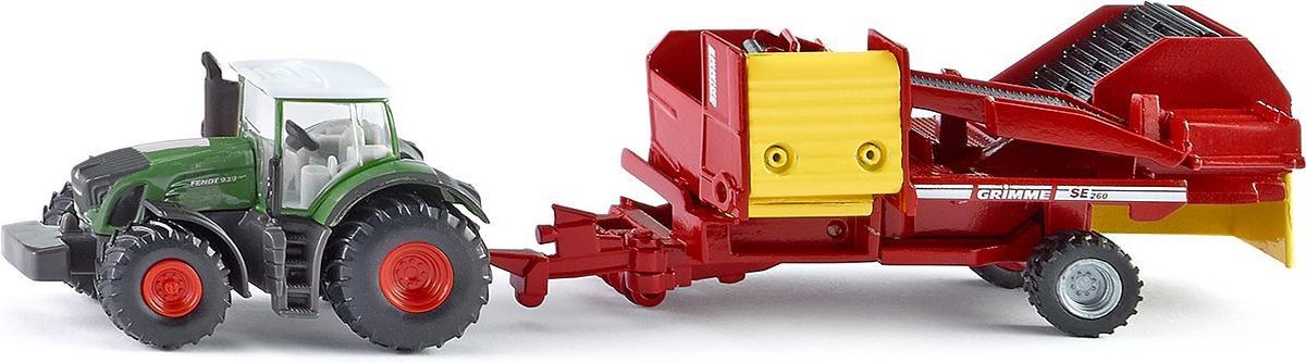 Fendt met aardappelrooier Siku