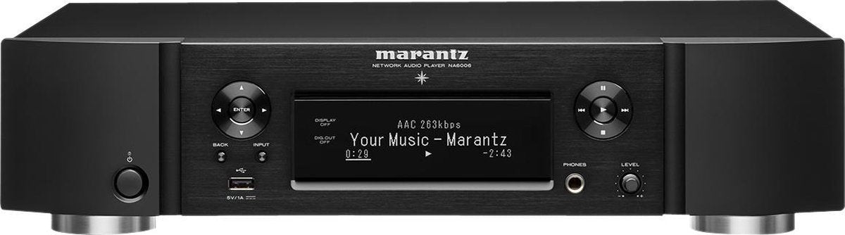 Marantz NA6006 digital audio streamer Zwart Ethernet LAN Wi-Fi