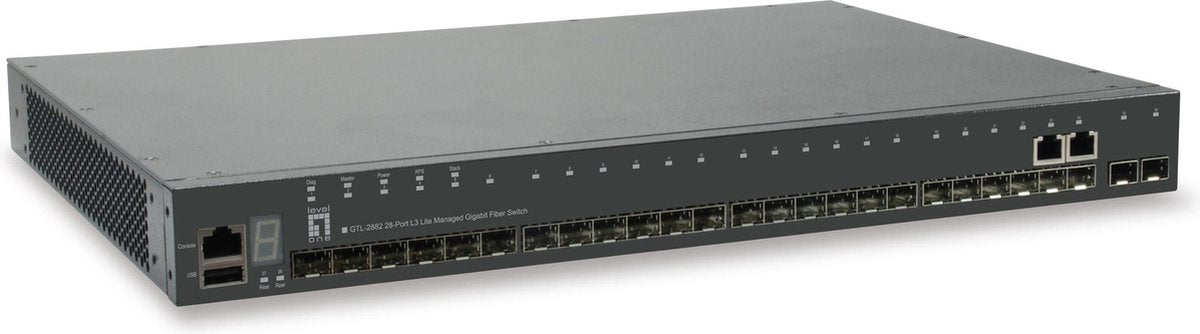 LevelOne GTL-2882 Managed L3 Gigabit Ethernet (10/100/1000) Grijs