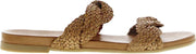 Tango | Mila 516-b natural leather braided straps slippers - cognac sole | Maat: 40