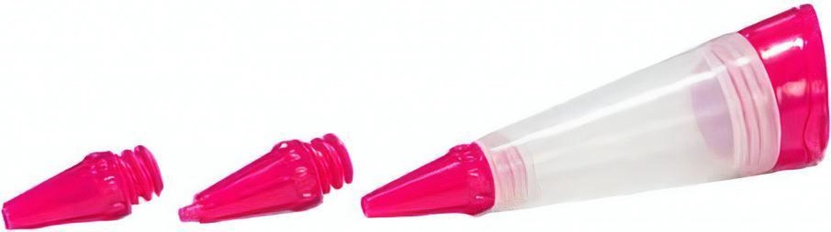 Medina Decoreerset 15 Cm Siliconen Transparant/Roze 3-Delig