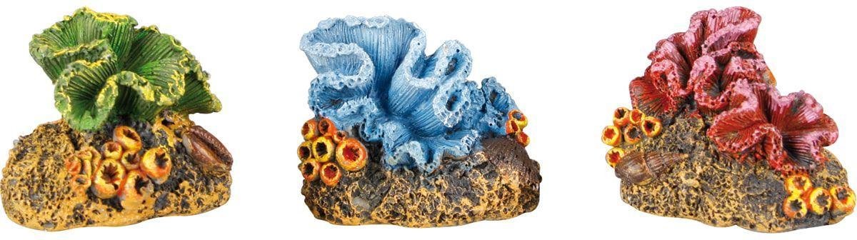 Flamingo Aquarium decoratie Kleine Koraal - Groen;Blauw;Roze