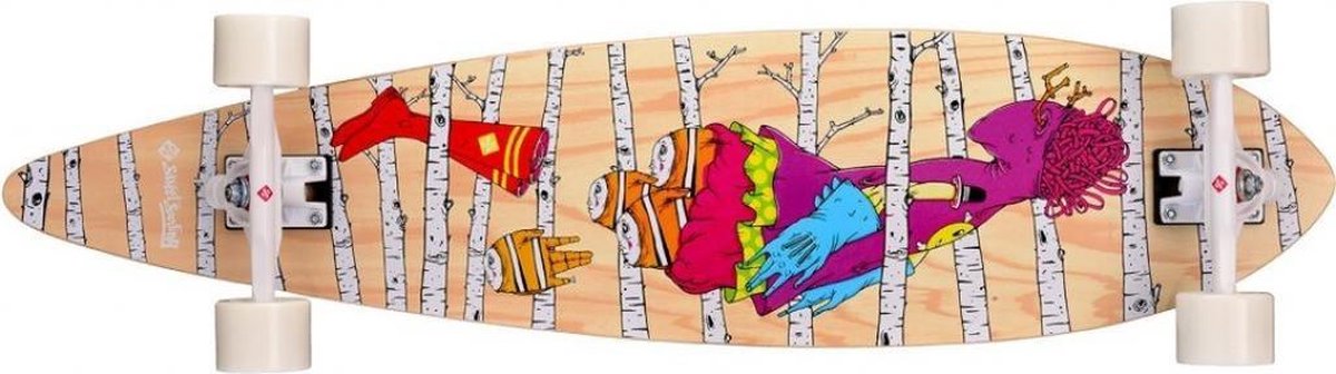 Street Surfing Pintail 40 Woods Artist Longboard 101 X 24 Cm Lichtbruin