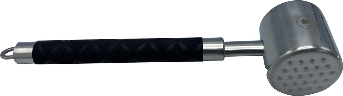 4cookz® RVS 435 gram zware tenderizer - softgrip steel - Vleeshamer