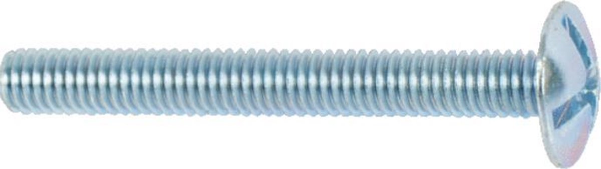 Laagbolkopschroef met moer M4x20 per 100 gegalvaniseerd