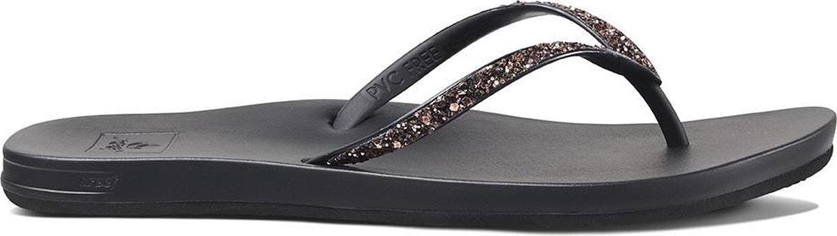 Reef Cushion Stargazer Dames Slippers - Black/Bronze - Maat 35