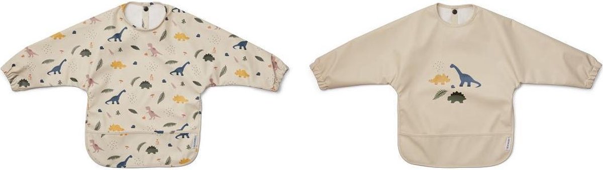 Set van 2 slabbetjes met lange mouwen Dino Sandy Mix | Liewood