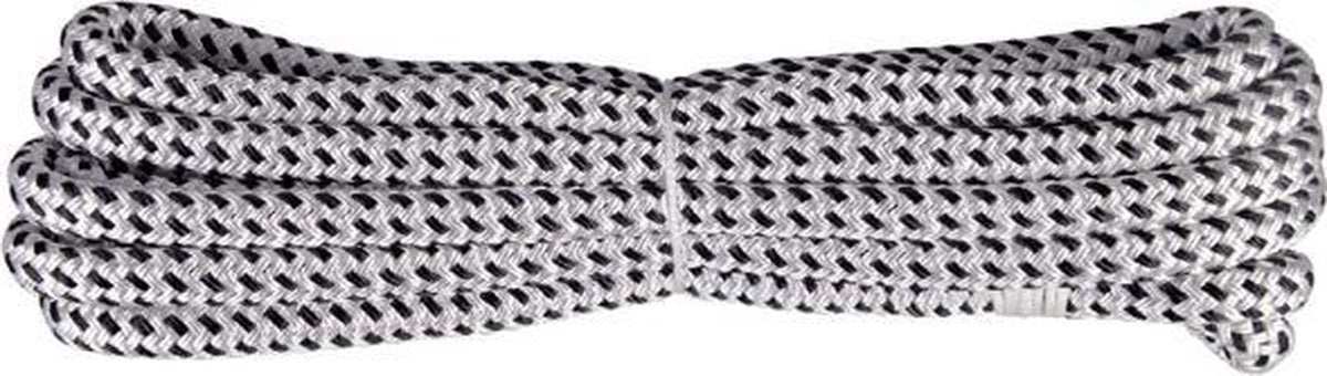 Talamex polyester Landvast Ø 14 mm 15 meter lang - Wit-Zwart