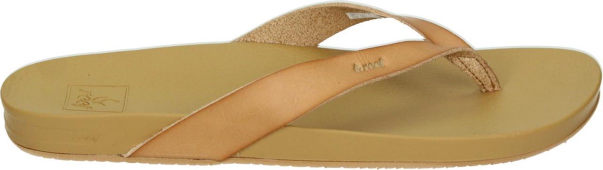 Reef CUSHION COURT NATURAL - Volwassenen Dames slippers - Kleur: Cognac - Maat: 40