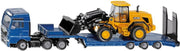 Auto - MAN vrachtwagen met dieplader en JCB shovel - 1:87