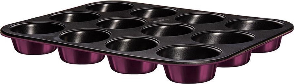 Berlinger haus 6800 - Muffin / cupcake vorm - paars - voor 12 stuks
