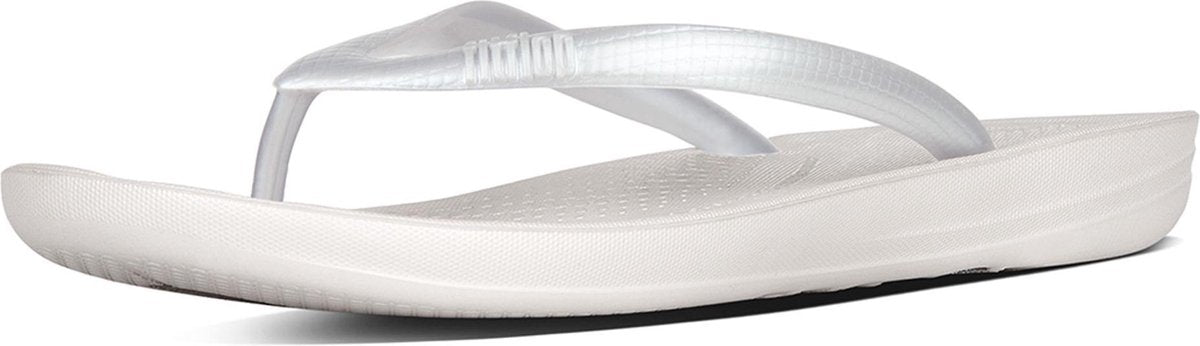 FitFlop - IQushion Ergonomic - Teenslippers Dames - Zilver - Maat 41