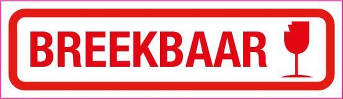 Verhuis stickers Breekbaar. 20 stuks.