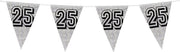12 stuks: Holografische Vlaggenlijn - 25 - zilver - 8m