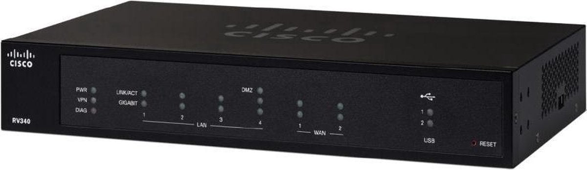 Cisco RV340 bedrade router Zwart