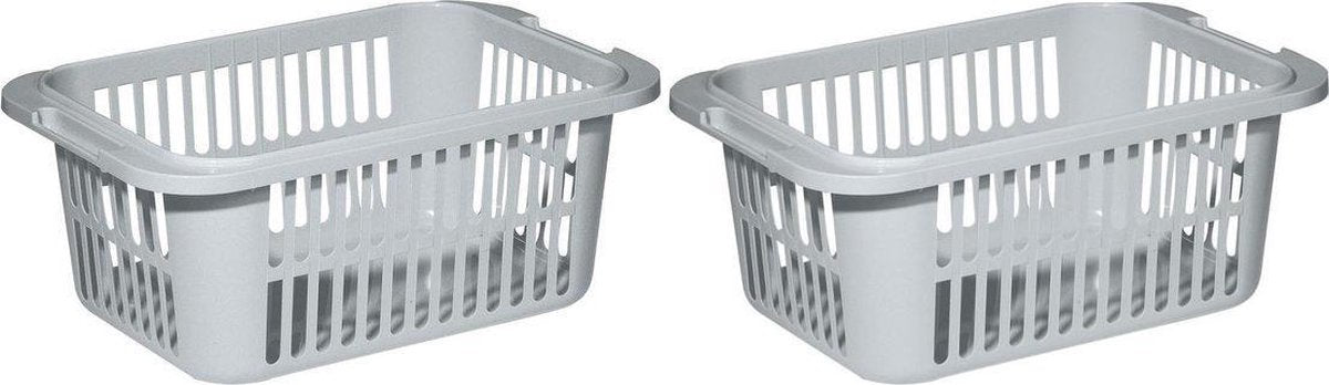Allibert - wasmand - Grijs - 55 liter - 2 stuks