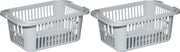 Allibert - wasmand - Grijs - 55 liter - 2 stuks