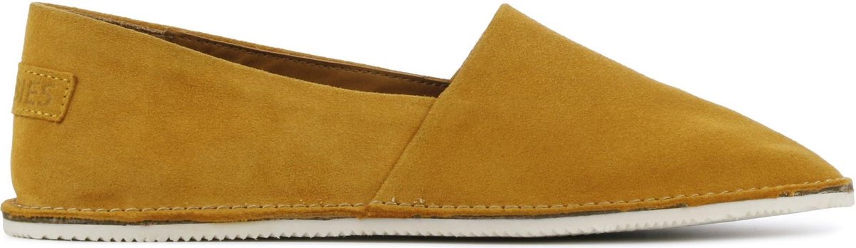 Shabbies Amsterdam Vrouwen Suède Instapschoenen / Damesschoenen / Instapper 120020009 - Geel - Maat  38