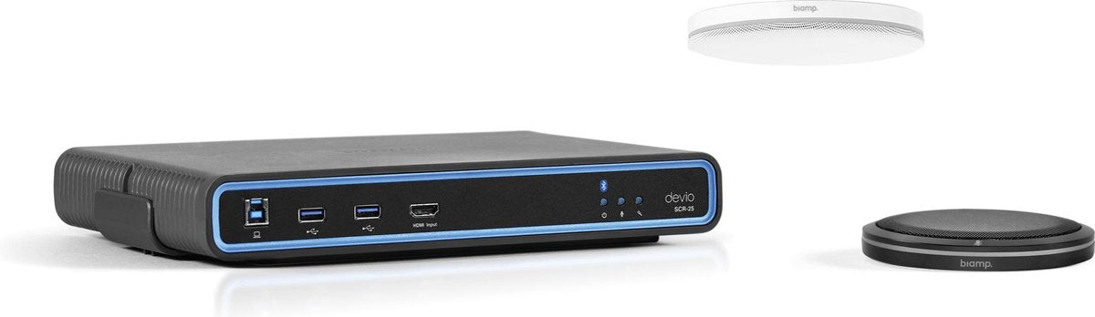 De allerbeste vergadermicrofoon met 360 graden tracking (Biamp Devio SCR-25TX)