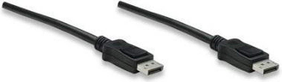 TECHly DisplayPort Aansluitkabel 0.50 m ICOC-DSP-A-005 Zwart [1x DisplayPort stekker - 1x DisplayPort stekker]
