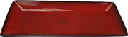 Home+ schaal - Rood - Porselein - 30.5 x 14.5 x 4 cm - Rechthoek - Set van 2