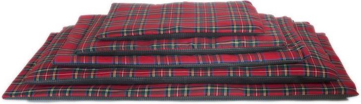 Comfort benchkussen schotse ruit rood maat 4