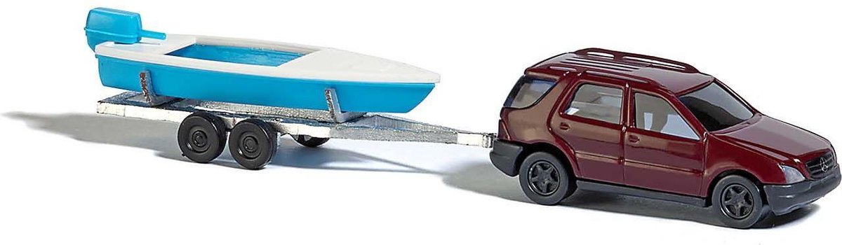Busch - Mercedes Mit Boot N (Ba8334) - modelbouwsets