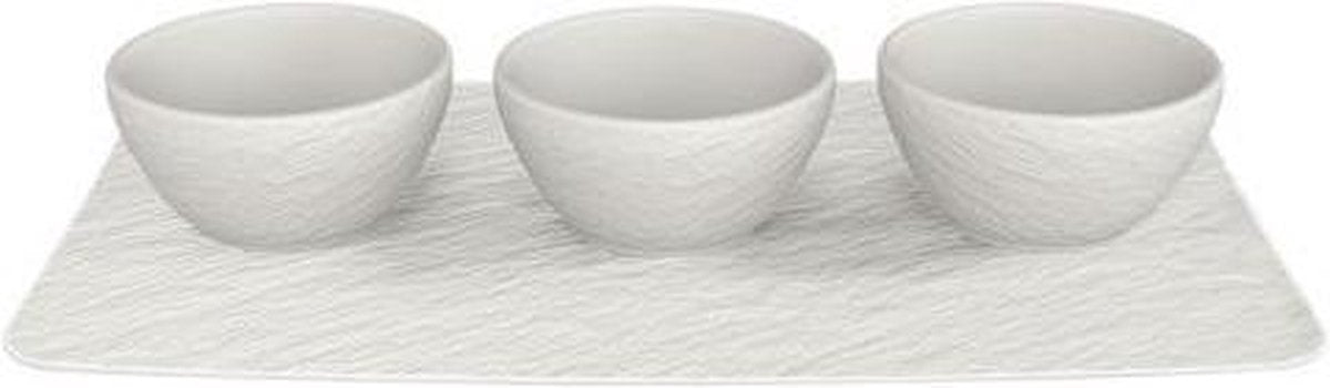 Villeroy & Boch Dipschaaltjes Set 4-delig Manufacture Rock Wit
