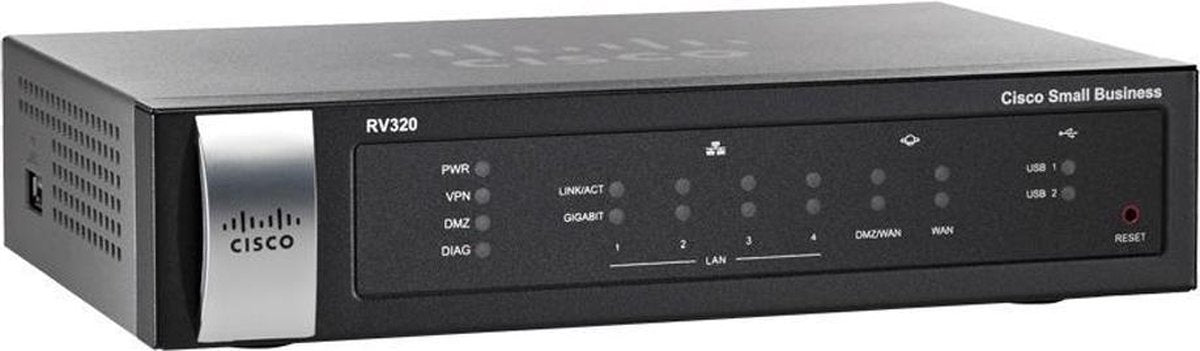 Cisco RV320 bedrade router Gigabit Ethernet Zwart second life