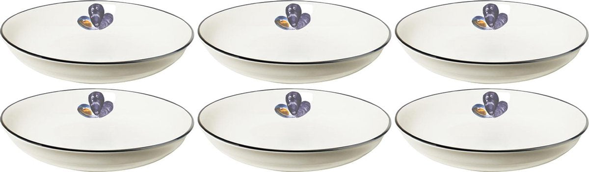 Schaal Ø 28cm Mossel - set 6 stuks