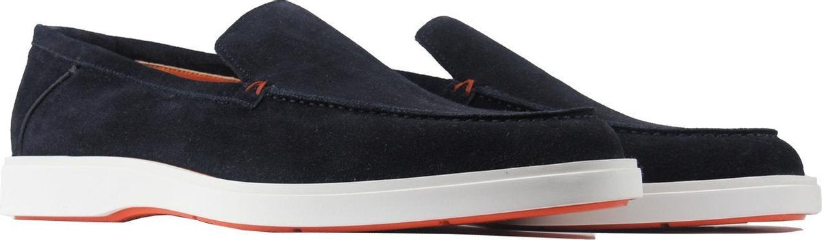 Santoni InstapSchoen Blauw  - Maat 42 - Heren - Lente/Zomer Collectie - Suède
