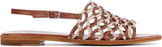 Allan K Vrouwen Leren  Sandalen / Damesschoenen Hope links - Cognac - Maat 41